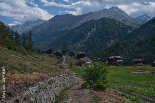 Findeln settlement above Zermatt in Switzerland