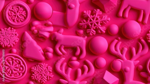 Colorful 3D Printed Christmas Decorations