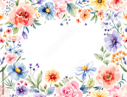 Beautiful Floral Arrangement Surrounding An Empty Center