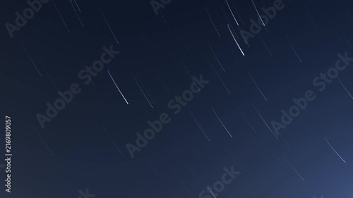 Long Exposure Star Trails Reveal Earth Rotation in Night Sky Timelapse