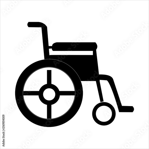 Wheelchair Disability Mobility Support Symbol Medical Icon Vector Illustration