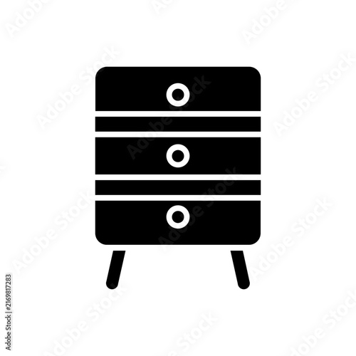 Vintage Chest of Drawers Furniture Icon