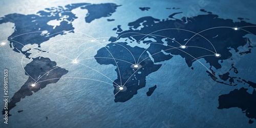 World Map with Illuminated Countries in Gold and Black,blue,Elegant illuminated world map for global business.