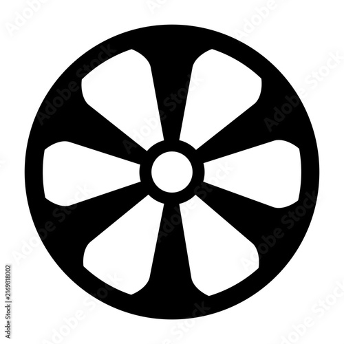 Car wheels icon flat image