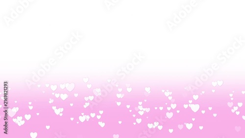 Vibrant Bright Pink Gradient Wallpaper With Heart Shape Decoration Cute Video Background