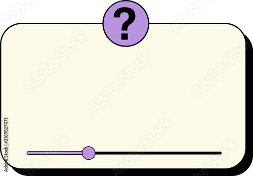 Question Mark Retro UI Text Frame for Questions, FAQ, Inquiry, Information, Messages, and Vintage Graphic Design. Vector Isolated.