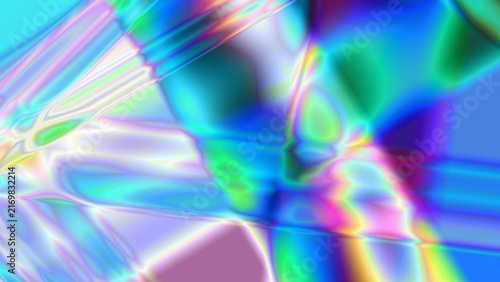 Abstract holographic iridescent liquid light texture background