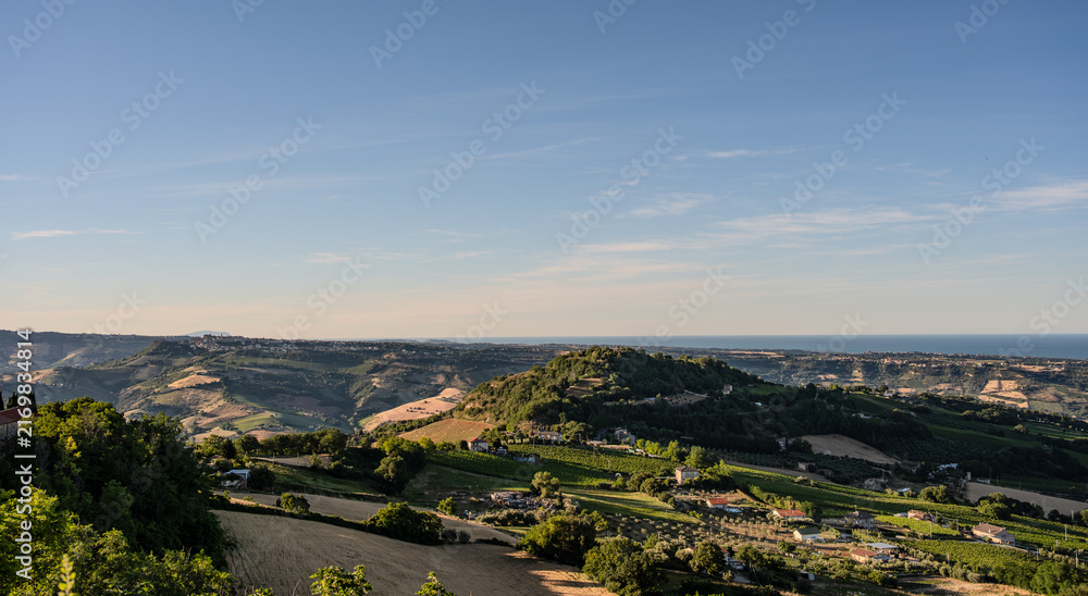 Fototapeta premium Marche. Spectacular landscape of the Marche hills.