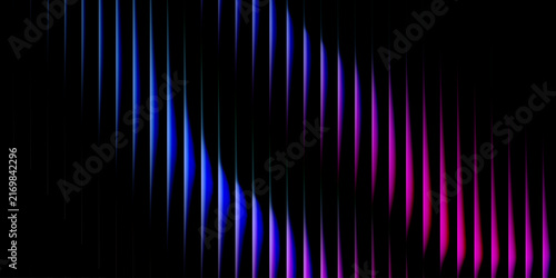 Purple pink gradient abstract background with ribbed glass effect. vibrant abstract background with luminous vertical lines showcasing a smooth gradient . Vibrant sound wave graphic design element.
