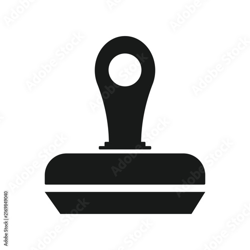 Stamp icon minimalist rubber stamp vector illustration for official approval business
