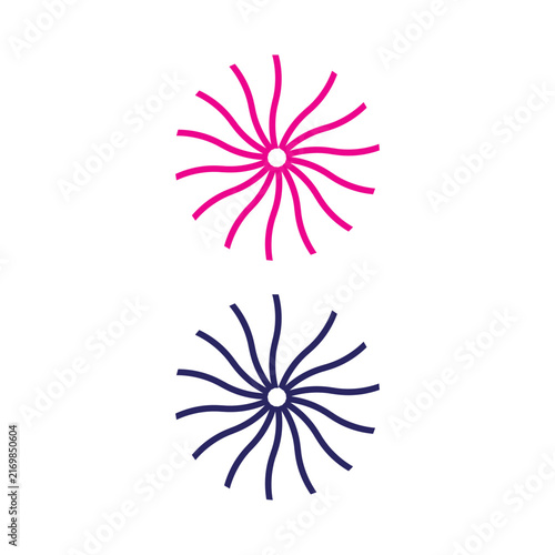 Circular Swirl Line Elements Set