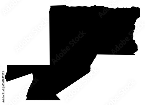 Cuadro en lienzo A contour map of Woleu-Ntem Province
