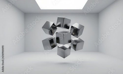 3d render of a modern building