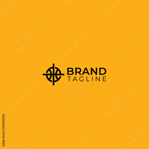 Geometric Target Basketball Circular Line Logo, minimal sports vector icon, unique symbol for modern and premium branding.