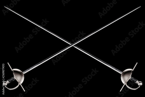 Cuadro en lienzo Old foil sword medieval weapon knight equipment
