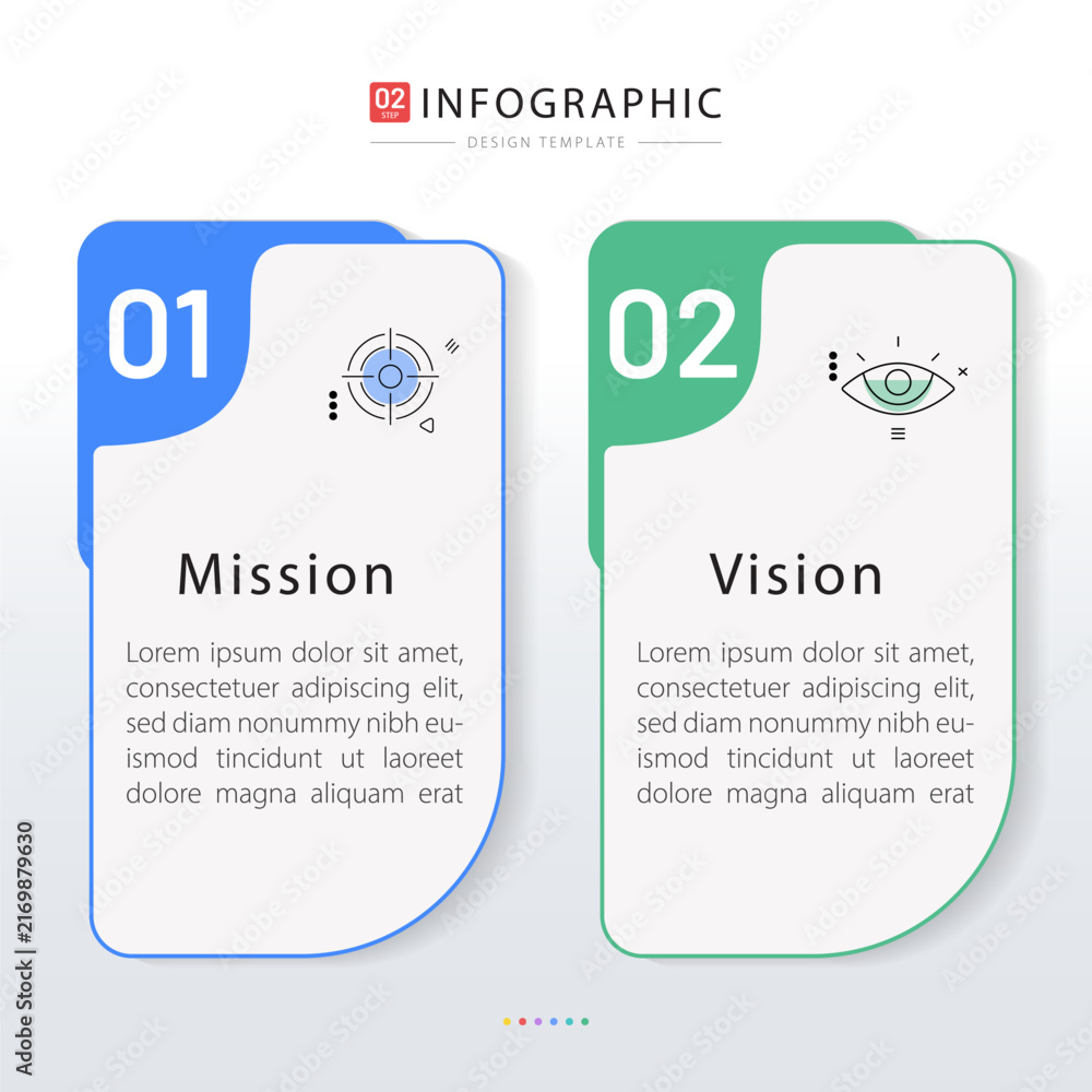 Naklejka premium Business infographic design template set with 2 steps options processes for planning and growth workflow vector.
