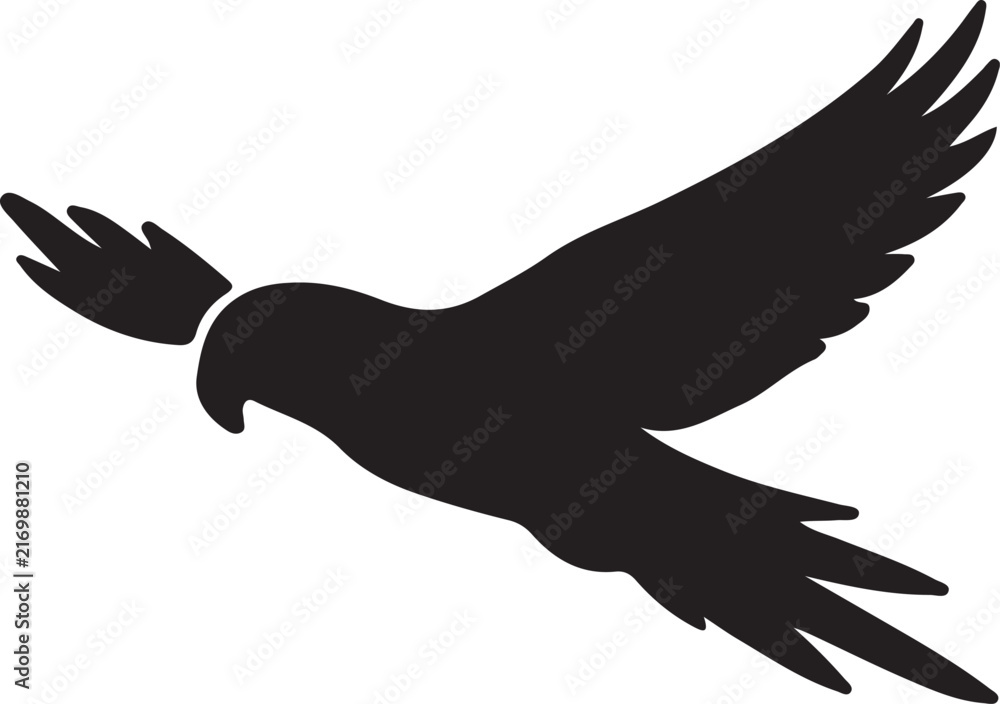 Fototapeta premium Parrot EPS vector illustration featuring a colorful exotic bird, suitable for wildlife, nature, tropical, animal, and decorative design projects.