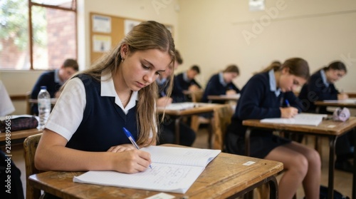 Students Studying in Classroom