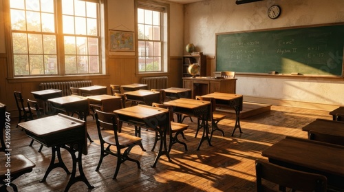 Sunlit Classroom Interior