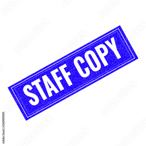Staff copy badge with red and white colors isolated on transparent background