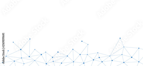 Abstract technology background with connected dots and lines, digital network connection