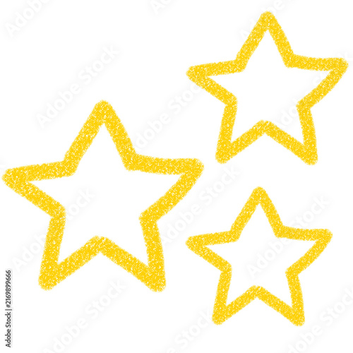 Hand-drawn crayon star illustration