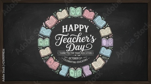 Black Chalkboard Teachers Day