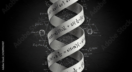 Spiral DNA Double Helix Structure Model.