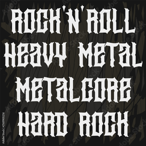 Obraz na plátně Rock gothic lettering, poster or t-shirt design, vector