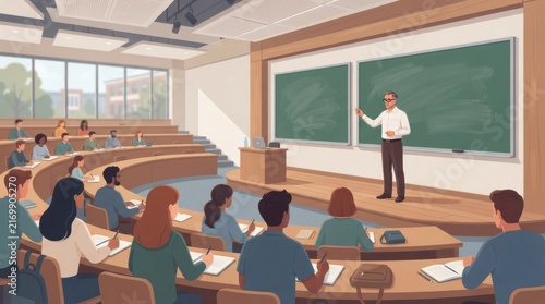 Teacher Presenting Lesson to Class