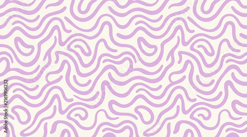 Lavender Squiggle Line Pattern Minimalist Seamless Abstract Background