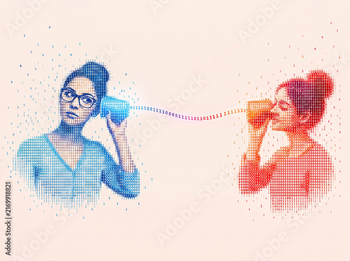 woman with headphones