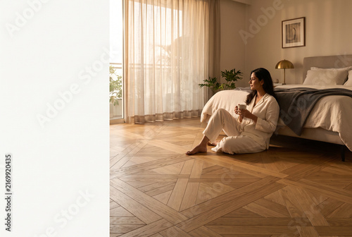 young couple sitting on the floor