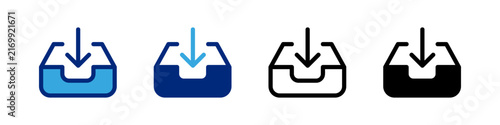 Bild auf Leinwand Inbox icon set