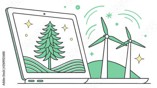 Eco Christmas Energy Concept