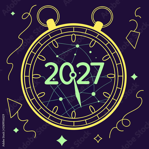 Futuristic New Year 2027