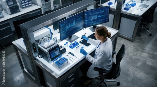 Scientist Working On Advanced Research Equipment In A Modern Laboratory