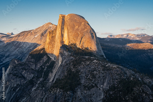Canvas Print Half Dome at golden alpenglow hour