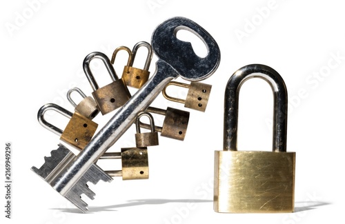 Business Concept Keys Padlock Security Solution.