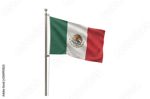 Konstfotografi Mexican Coat of Arms Standard Mounted on Steel Mast
