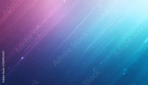 Abstract background with soft purple and blue gradient light rays and glowing particles
