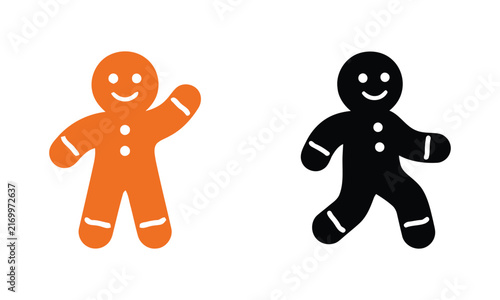 Orange and black gingerbread men