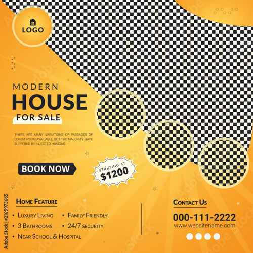 ​Property sale agent social media marketing template vector layout