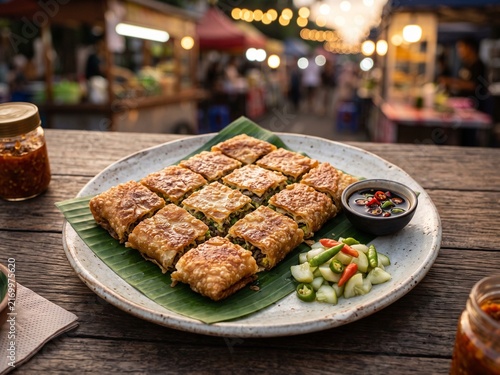 Indonesian Martabak Telur, Savory Stuffed Egg Pancake, Traditional Street Food