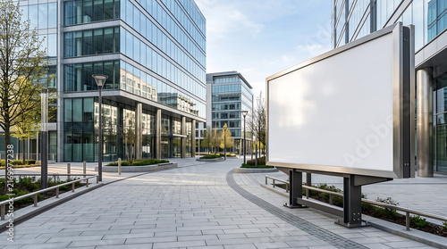 Blank Outdoor Advertising Billboard in Modern