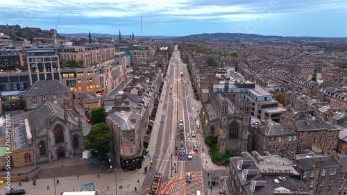 Edinburgh City Skyline and Aerial Views of Scotland’s Historic Capital, United Kingdom