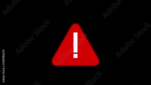 Red triangular warning sign with exclamation mark