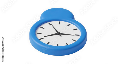 Sleeping baby owl on a blue circle background