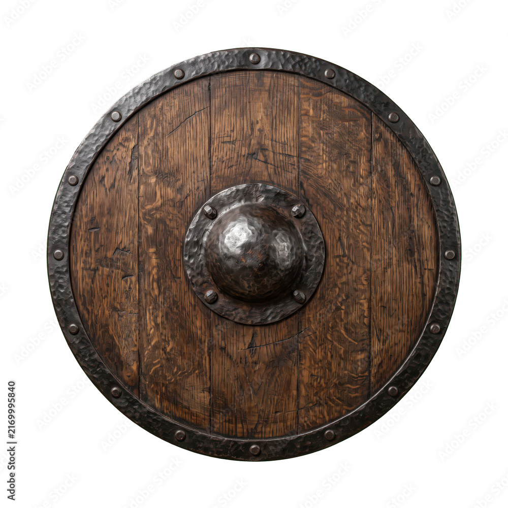 Naklejka premium old wooden shield
