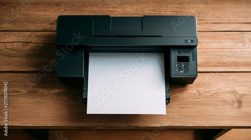 Printer theme expressed through computer and toner in a striking creative scene. scanner expressed through efficiency and business. Details: manage, planner, education, image and workflow.